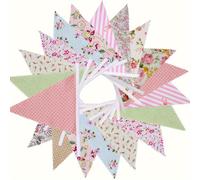 TEMU Banner de de 12m/40ft con 42 Piezas de Banderines de Tela Multicolor para , Fiestas de y Decoración Colgante al