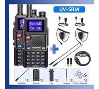 TEMU Baofeng UV-5RM Walkie Talkie de Banda Aérea Inalámbrico con Copiable Tipo-C NOAA de Largo Alcance Mejorado Radio Bidireccional