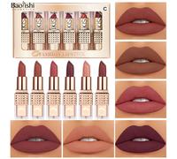 TEMU BAOLISHI Colección de Regalo de 6 Labiales Mate en Colores, Set de Labiales de Terciopelo a Prueba de Manchas, Impermeables y de Larga Duración, Regalos Perfectos para Mujeres (0768C)