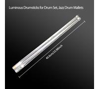 TEMU Baquetas LED Luminosas 5A | Carga USB Degradada, Transparentes, Profesionales para Espectáculos y Kits de Batería Electrónica, Regalo para Músicos