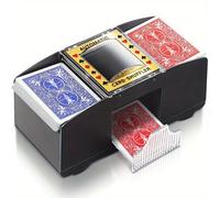 TEMU Barajador automático de cartas de plástico duradero - para noches de juegos familiares y entusiastas del póker. barajador transparente fácil de usar es ideal para de 14 años o más, sin batería.