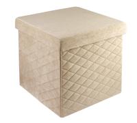 TEMU Baroni Home Cube Almacenamiento Ottoman Reposapiés Taburete, de almacenamiento plegable para dormitorio y , Pouf ahorrador de , 38X38X38 Cm
