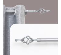 TEMU Barra de cortina telescópica con forma de , barra de cortina telescópica plateada, barra de cortina telescópica 70-120 cm, 120-210 cm, 160-310 cm