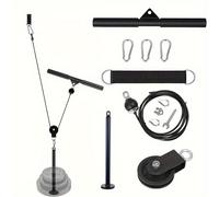 TEMU Barra de Dominadas con Lat Pulldown y Kit de Entrenamiento para Tríceps, Equipo de Fitness de Posición para Uso en Casa, Herramienta DIY de para Brazos