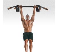 TEMU Barra de dominadas multifuncional, para montaje en techo, soporta 200 kg, con agarres antideslizantes, innumerables ejercicios de dominadas, instalación en pared