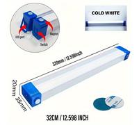 TEMU Barra de luz LED regulable con magnética, gancho para colgar, montaje en pared/mesa, batería de litio recargable, superficie de ABS pulida, para iluminación de emergencia al y