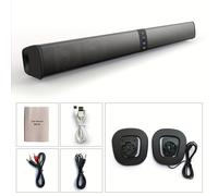 TEMU Barra de sonido inalámbrica portátil de potencia desmontable, ideal para , estudio, cine en casa, karaoke y sonido envolvente con interfaz USB/TF/FM/AUX