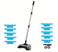 TEMU Barredora Manual 3-en-1 con Recogedor y Fregona - Sin Electricidad, Mango Ajustable para Suelos Duros, Ideal para Dormitorio, Baño, Cocina y Limpieza de , Barredora para Suelos