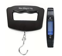 TEMU Báscula colgante digital de para equipaje, 1 pieza, 110 lb/50 kg, báscula de , mini báscula electrónica portátil, báscula rápida con pantalla LCD retroiluminada, para viajes y exteriores