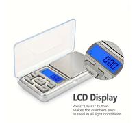 TEMU Báscula de bolsillo portátil - 500g/0,01g, precisión mini electrónica, adecuada para pesar joyas, batería no incluida.