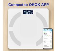 TEMU Báscula de Peso Electrónica Inteligente | Báscula de Baño Digital con Pantalla LED, , Mide 400 lbs/180 kg, Marca Conridel, Índice BMI, Función de App