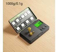 TEMU Báscula Digital de Precisión para Joyería de Bolsillo | Material ABS con Pantalla LCD Grande Retroiluminada, Capacidad de 0.1 , Requiere 2*Pilas AAA (No Incluidas)