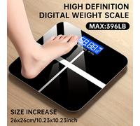 TEMU Báscula Electrónica de Peso, Báscula Digital para Baño con Capacidad de 396 Libras, Ultra en KG y Libra (Intercambiable), Plataforma Extra Ancha, Display HD a Color Con