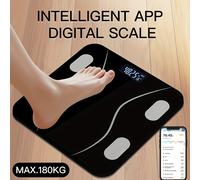 TEMU Báscula Electrónica Inteligente, Báscula Digital para Baño con Pantalla LED, Precisión y Capacidad para 400 Libras/180 Kilogramos de Peso