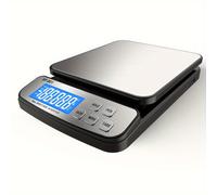 TEMU Báscula postal digital SF-801 de 110 LB 50KG, báscula de envío multifuncional de acero inoxidable de resistencia, precisión de 0.1Oz 1G
