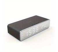 TEMU Base de Carga Inalámbrica con Reloj Despertador, Termómetro y Estación para Auriculares - Compatible con for e iPhone 16 15 14 13 12 11 Pro Max