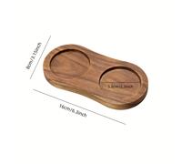 TEMU Base de madera para molinillo de pimienta, tarros y botellas de condimentos para , bandeja de orificio y posavasos de madera de acacia