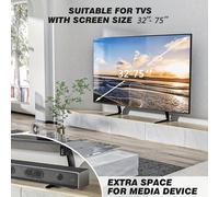 TEMU Base universal para TV de escritorio, altura ajustable, compatible con la mayoría de televisores LCD y LED planos de 32 a 75 pulgadas, soporte VESA 800x500mm, capacidad de peso 88 libras