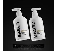 TEMU BASED Curly Duo: Crema para Rizos y Acondicionador - Define los , el Frizz, Sujeción Media con Agave y Proteínas, Hidratación Instantánea y Nutrición, Sin Químicos Dañinos
