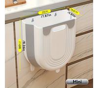 TEMU Basurero Portátil Plegable con Gancho - Diseño Moderno Rectangular, de Plástico Duradero para Cocina y Baño, Ahorra , Superficie Higiénica Fácil de Limpiar, Material Práctico, Estante Estilizado