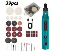 TEMU Batería de Litio Industrial Azul y Negra 3.7V para Amoladora Eléctrica, Máquina Pulidora Recargable con Interfaz TYPE-C - Herramienta , Grabado en Jade Artificial, Lijado y