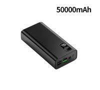 TEMU Batería Externa de 50000mAh Carga Rápida de 22.5W, Cargador Portátil USB- Pantalla LED, 5 Salidas para iPhone, Samsung, iPad, Etc.