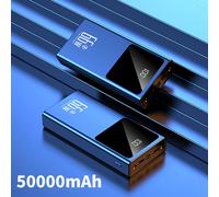 TEMU Batería Externa de 50000mAh con Linterna | Carga Súper Rápida de 66W | Cargador Portátil de Capacidad para Teléfonos, Tablets y Uso en Exteriores