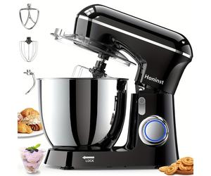 TEMU Batidora de Cocina con 10+ Velocidades, Motor Potente, Bowl de de 6.5 QT | , Gancho para Masa, Batidora para una de Horneado , Herramienta de Horneado , Regalo Ideal de Navidad - HONINST