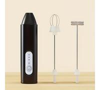 TEMU Batidora de leche eléctrica portátil, acero inoxidable, recargable por USB, velocidades, 11000 RPM, mezclador para café y , accesorio de cocina, de huevos, espumador de huevos