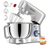 TEMU Batidora de pie eléctrica de 5L para la cocina, batidora de alimentos con motor de 1000W, batidora de masa de 8+ velocidades con gancho para masa, de alambre y batidora