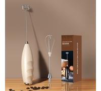 TEMU Batidora Eléctrica de de Cabezal | Multifuncional de Moda a Batería, 1W, Herramienta de Cocina Ergonómica, Ideal para Cappuccino, Matcha, Latte de , Acero Inoxidable, Disponible en Dos Colores