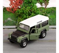 TEMU Bburago 1:32 Aleación Land Defender 110 de Coche - Miniatura Verde Realista con Techo Marrón, Juguetes de para Niños, Regalo de , Vehículo Coleccionable | Diseño de Coche Elegante | Detallado y a
