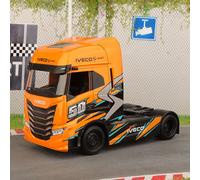 TEMU Bburago 1:43 Camión Iveco de Aleación Frontal - Operación Manual Réplica Realista de Coche Deslizante, Camión de Colección Die-Cast para Regalo de (Compatible con otros Modelos )