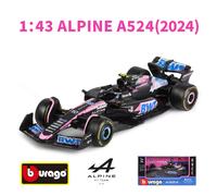 TEMU Bburago 1:43 Coche de Carreras BWT Alpine Diecast - y Carrocería de Aleación, Miniatura Coleccionable de Fórmula 1 Adecuada para el GP de Bahréin y el GP de Japón