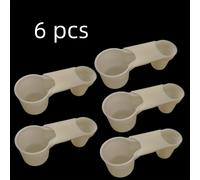 TEMU Bebedero para pájaros, adecuado para loros, palomas y gallinas - Alimentador transparente, adecuado para pájaros de jaula, taza de agua para pájaros de PVC, boquilla - 6 piezas, sin batería
