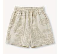 TEMU Bermudas de playa casuales para hombre con estampado de Paisley - Verano, cintura con cordón, poliéster, , ropa de baño casual | Bermudas con estampado de Paisley | Bermudas de poliéster