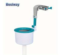 TEMU Bestway58233 Limpiador de Superficie para Piscinas Elevadas 800 GPH con Montaje Rápido y Soporte Ajustable