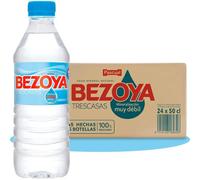 TEMU BEZOYA 24 Botellas 50cl (0,5L) de Agua Mineral Natural de Mineralización Muy Débil, para Sala de Reuniones, Oficina y Despensa