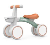 TEMU Bicicleta de para niños de 1 año, juguete para niños de 12 meses, bicicleta de para bebés con cesta para niños y niñas, regalos para de 1 año, verde/rosa/negro