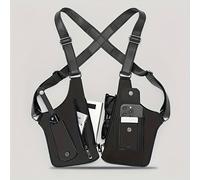 TEMU Billetera con de ajustable de cuero sintético con correa oculta para el , diseñada para el robo al , con compartimento para hombres y mujeres