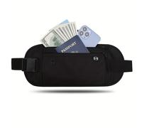 TEMU Billetera de Viaje con RFID, un Buzón de Cinturón para Dinero, Pasaportes, Adecuado para Hombres Como para Mujeres, Ideal para Viajes Casuales.