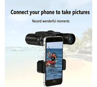 TEMU Binoculares 10x25, Material de Goma Duradero, Binoculares Portátiles de , Adecuados para Actividades al Aire Libre, Camping, Viajes, y Conciertos - con Soporte para Teléfono Móvil