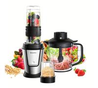 TEMU BioloMix Licuadora Multifuncional , 700W, Preparador de Batidos Portátil con Picadora y Molinillo,