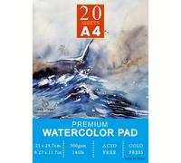 TEMU Bloc de Papel de Acuarela A3/A4/A5, Papel de Acuarela de 300Gsm, Bloc de Papel para Pintar, Dibujar y Técnicas