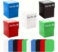 TEMU + Bloques de Estándar con 2 Divisores/ de de Cartas - Juego de 5 Cajas de MTG - Compatible con Magic Commander, Yugioh y otras cartas de TCG - (, Negro, Azul, y Verde)