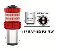 TEMU Bmtxms 2 unidades de 1157 BAY15D P21/5W BAW15D PR21/5W BAZ15D P21/4W 12499 12594 12495PR Bombilla LED Súper para Luces de Freno, Parada, Trasera y Estacionamiento, Sin Batería