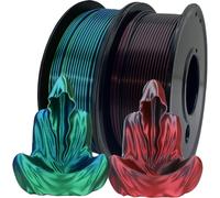 TEMU Bobina de Filamento para Impresora 3D - PLA+ | 1.75mm, Azul-Verde y -Negro, 0.03mm por Carrete, 500G/1.1LB, para Proyectos de Impresión 3D de Calidad, Diseños Complejos | , Control de