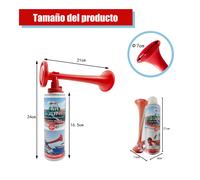 TEMU Bocina de aire manual y portátil con sonido potente, ideal para actividades deportivas y para en partidos de fútbol.