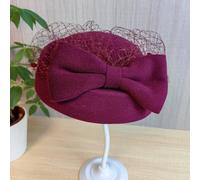 TEMU Boina Francesa de Malla, Sombrero Pequeño, Sombrero Vintage Moldeado, Sombrero de Asistente de , Adecuado para Otoño Invierno