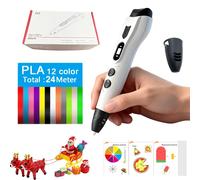 TEMU Bolígrafo de Impresión 3D - Bolígrafo 3D, 12 Colores de Filamento PLA, Libro de Plantillas, Guía de Proyectos, Impresora de Dibujo 3D, Bolígrafo de Pintura DIY / Cable USB